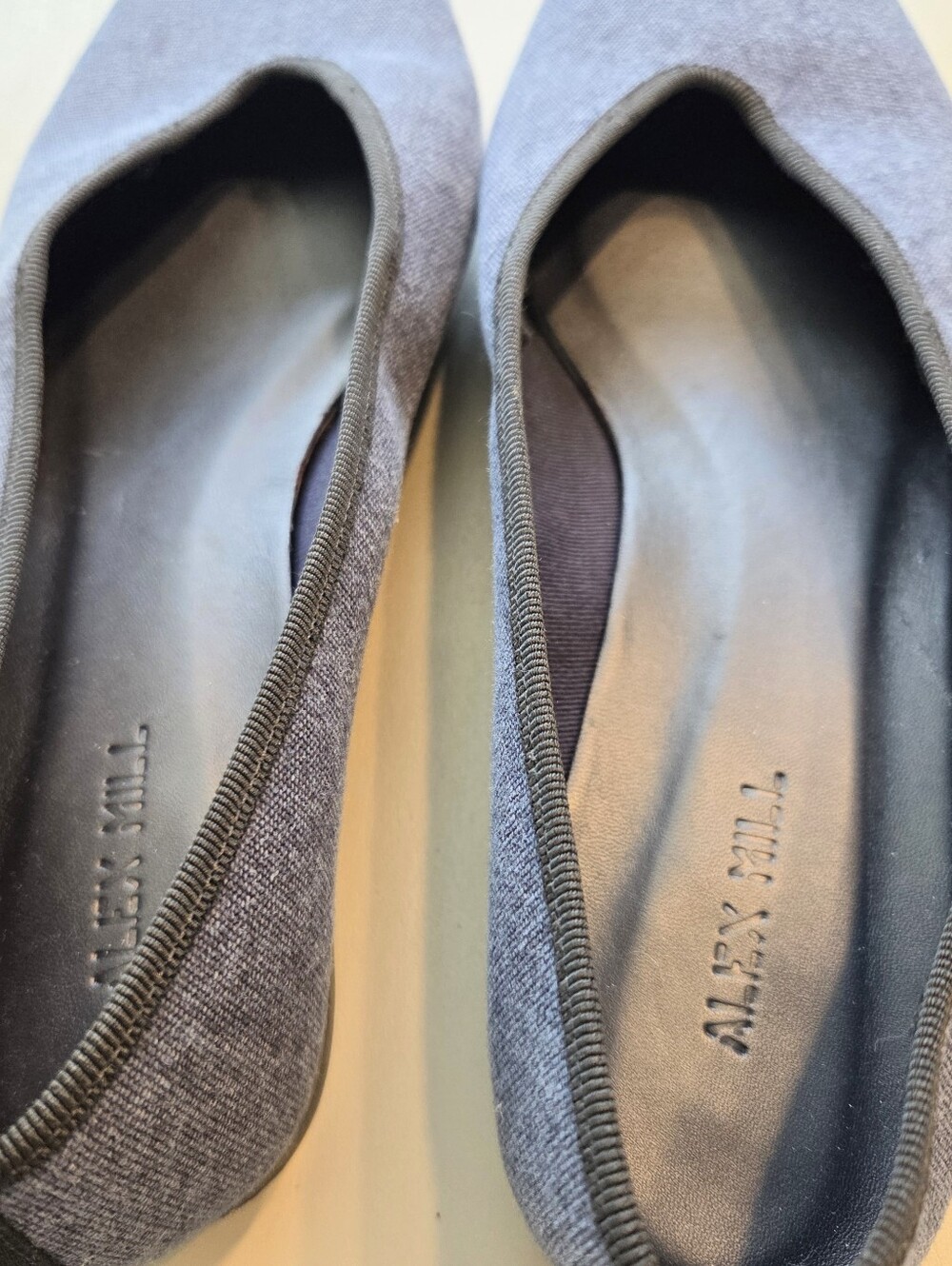 Alex Mill Navy Blue Canvas Ballet Flats Size 9 Made In Italy - Picture 4 of 12